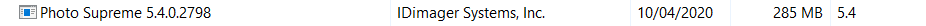 Control Panel program entry