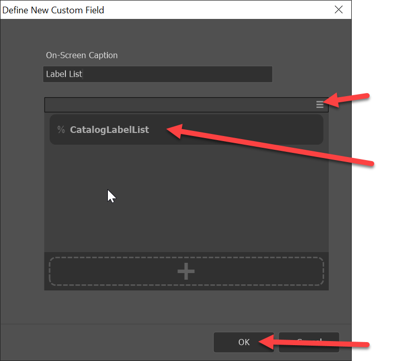 Define a macro custom field